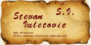 Stevan Vuletović vizit kartica